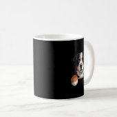Mug Bernese Mountain Dog Funny Peeking Cket Berner Pup (Devant droit)