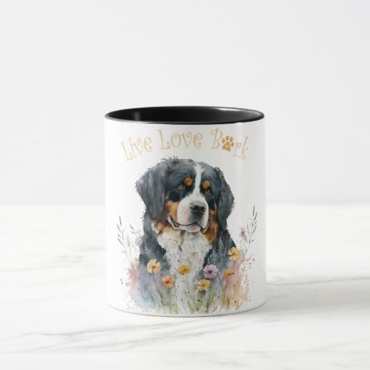 Mug Bernese Mountain Dog Mom Floral (Centre)