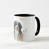 Mug Bernese Mountain Dog Mom Floral (Devant droit)