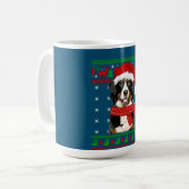 Mug Bernese Mountain Dog Ugly Sweater Christmas Puppy (Devant gauche)