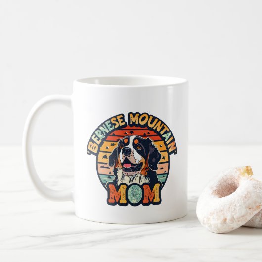 Mug Bernese Mountain Mom : Où l'amour et le style entr (Avec donut)