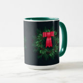 Mug Berries de Noël et Branches de pin Wreath Latte M (Devant droit)