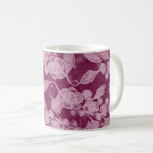 Mug Berries et fleurs Purple Floral (Devant droit)