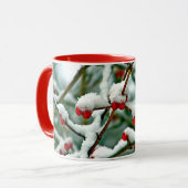Mug Berries rouges dans la neige 2025 (Devant gauche)