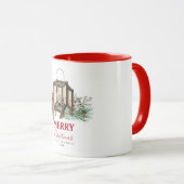 Mug Berries Rustiques de pins de Noël (Devant droit)