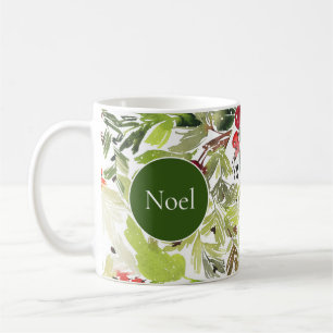 Mug Berry Holly Festive et aquarelle À feuillage persi