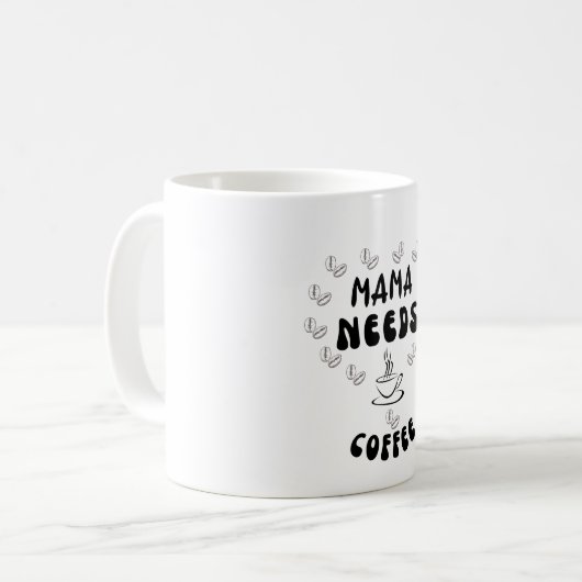 Mug Besoin de café (Devant gauche)