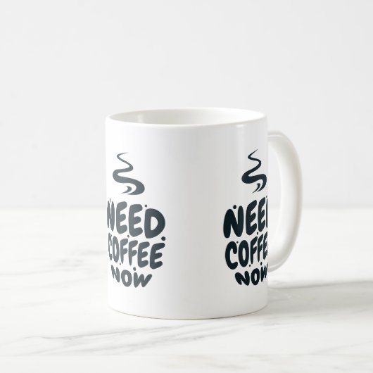 Mug Besoin de café maintenant (Devant droit)