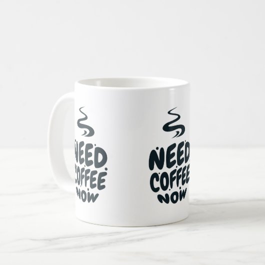 Mug Besoin de café maintenant (Devant gauche)