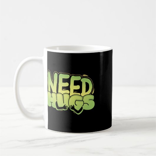 Mug Besoin de câlins – Conception de confort mignonne (Gauche)