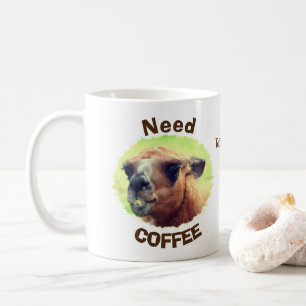 Mug Besoin Humour café Llama personnalisée 