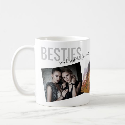 Mug Besoins Best Friends 3 Photo Modern Custom (Gauche)