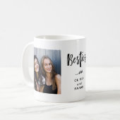 Mug Besoins | Best Friends Deux photos et Texte Modern (Devant gauche)