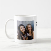 Mug Besoins | Best Friends Deux photos et Texte Modern (Gauche)