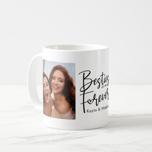 Mug Besoins personnalisés pour toujours BFF Modern Scr (Devant gauche)