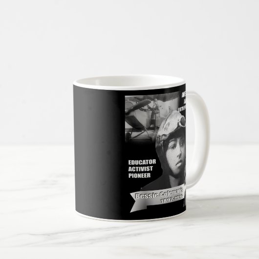 Mug Bessie Coleman Dark (Devant droit)