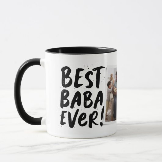 Mug Best Baba Ever photo moderne Fête des pères grecqu (Gauche)
