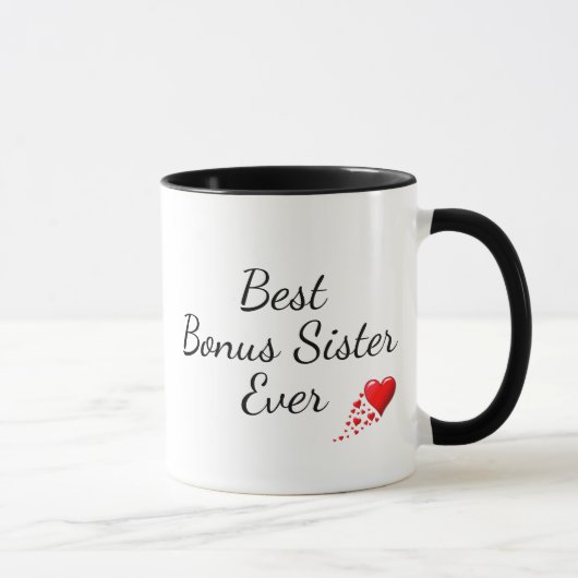 Mug BEST BONUS SISTER JAMAIS Proverbes personnalisés 3 (Droite)