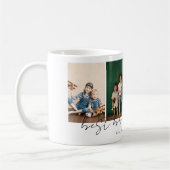 Mug Best Brother Ever Modern Script 4 Photos Collage (Gauche)