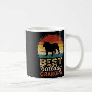Mug Best Bulldog Grand-pa Retro Sunset Vintage