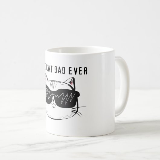 Mug Best Cat Dad Ever Cup (Devant droit)