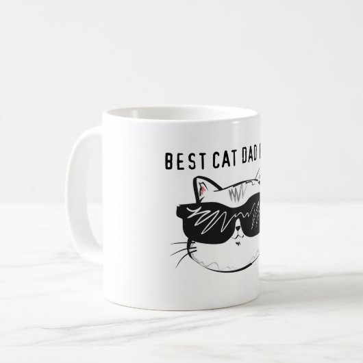 Mug Best Cat Dad Ever Cup (Devant gauche)