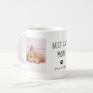 Mug Best Cat Mom   Texte manuscrit de deux photos