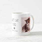 Mug Best Cat Papa | Texte manuscrit de deux photos (Devant droit)