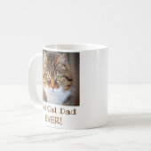 Mug Best Chat Papa Ever Photo pour animal de compagnie (Devant gauche)