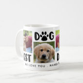 Mug BEST CHIEN DAD JAMAIS Collage photo Personnalisé (Devant gauche)