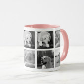 Mug Best Chien Maman Papa PHOTO COLLAGE ou cadeau Memo (Devant droit)