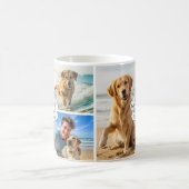 Mug Best Chien Papa 6 Photo Collage Pawprint (Centre)