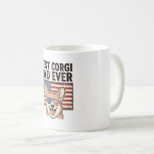 Mug Best Corgi Dad Ever Patriotic Vintage Dog Shirt_1 (Devant droit)