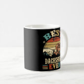 Mug Best Dachshund Dad Ever Retro Fathers Day (Devant droit)