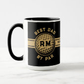 Mug Best Dad By Par Golf Ball Personalized  (Gauche)