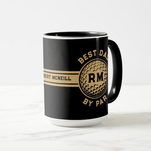 Mug Best Dad By Par Golf Ball Personalized (Devant droit)