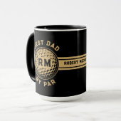 Mug Best Dad By Par Golf Ball Personalized (Devant gauche)
