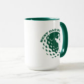 Mug Best Dad By Par Par Modern Golf Golf (Devant droit)