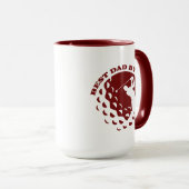 Mug Best Dad By Par Par Modern Golf Golf (Devant droit)