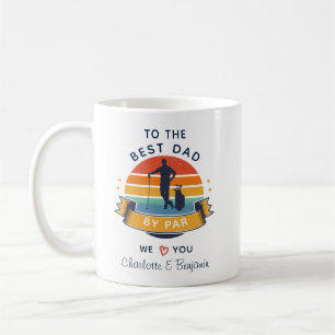 Mug Best Dad By Par Retro Fête des pères Enfants Photo
