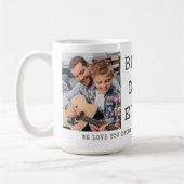 Mug BEST DAD EVER 2 Photos Personnalisées (Gauche)
