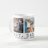Mug BEST DAD EVER 3 Photos Personnalisées (Devant gauche)