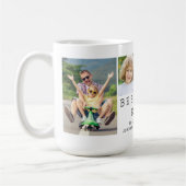 Mug BEST DAD EVER 4 Photo Collage personnalisé (Gauche)