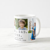 Mug BEST DAD EVER 4 Photos Personnalisées (Devant droit)