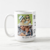 Mug BEST DAD EVER 4 Photos Personnalisées (Gauche)