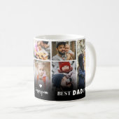 Mug Best Dad Ever 8 Photo Collage Fathers Day (Devant droit)