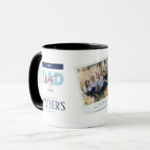 Mug Best Dad Ever Blue Happy Father's Day Custom Photo (Devant gauche)