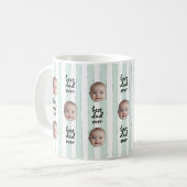 Mug Best Dad Ever Cute Stripes Baby Face Photo (Devant gauche)