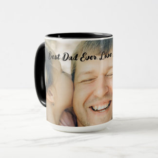 Mug Best Dad Ever Personalized Cute Photo Kids Names 