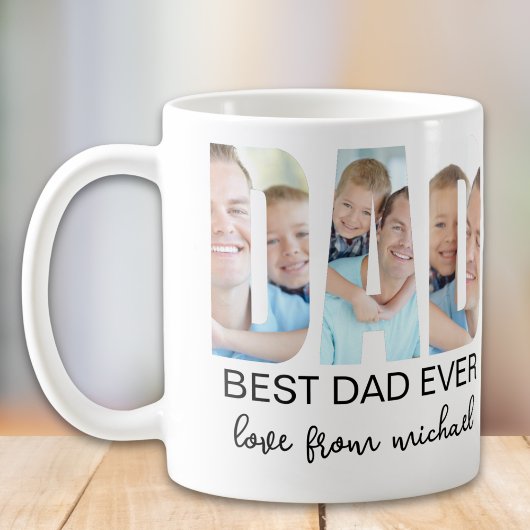 Mug Best Dad Ever Photo Letter